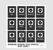 Load image into Gallery viewer, reMarkable 1 & 2 | Notebook Cover Templates - Recipe bundle 1 for your reMarkable 1 or 2 tablet (1872x1404 resolution)
