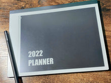 Load image into Gallery viewer, 2022 Planner Landscape Booklet | reMarkable 1 and 2 compatible templates - PDF with Hyperlinks for easy navigation