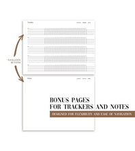 Load image into Gallery viewer, 2022 Planner for reMarkable 2 | Hyperlinked PDF file | Annual, monthly, weekly (daily and hourly breakdown) view in landscape format
