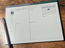Load image into Gallery viewer, 2022 Planner Landscape Booklet | reMarkable 1 and 2 compatible templates - PDF with Hyperlinks for easy navigation