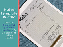 Load image into Gallery viewer, Notes Template Bundle