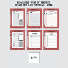 Load image into Gallery viewer, reMarkable | "Work It" Template bundle for your reMarkable tablet
