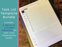 Load image into Gallery viewer, Task List Template Bundle for reMarkable