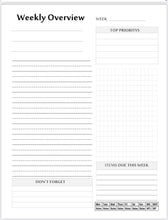 Load image into Gallery viewer, Hyperlink Weekly Planner