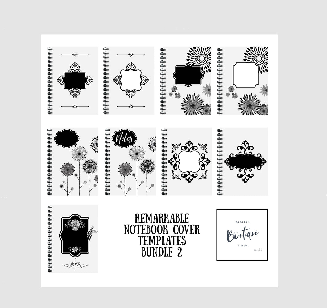 reMarkable  Notebook CoverTemplates - bundle 2 for your reMarkable 1 –  YouMarkable