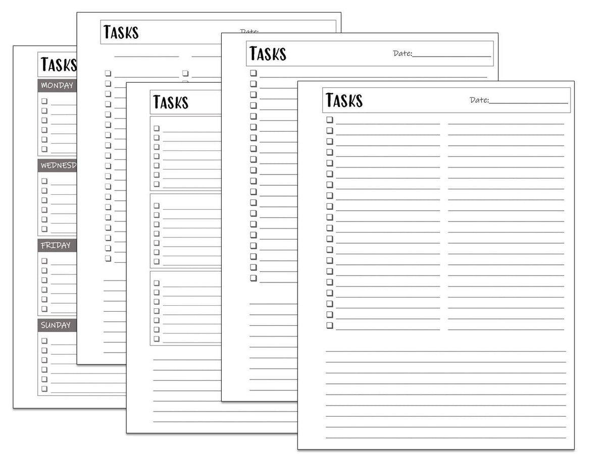 Task List Template Bundle for reMarkable – YouMarkable