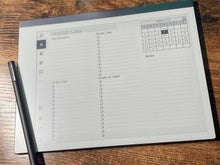 Load image into Gallery viewer, 2022 Planner Landscape Booklet | reMarkable 1 and 2 compatible templates - PDF with Hyperlinks for easy navigation
