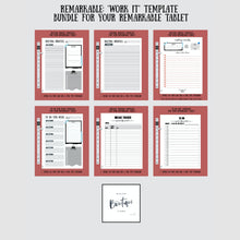 Load image into Gallery viewer, reMarkable | &quot;Work It&quot; Template bundle for your reMarkable tablet
