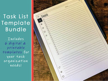 Load image into Gallery viewer, Task List Template Bundle for reMarkable
