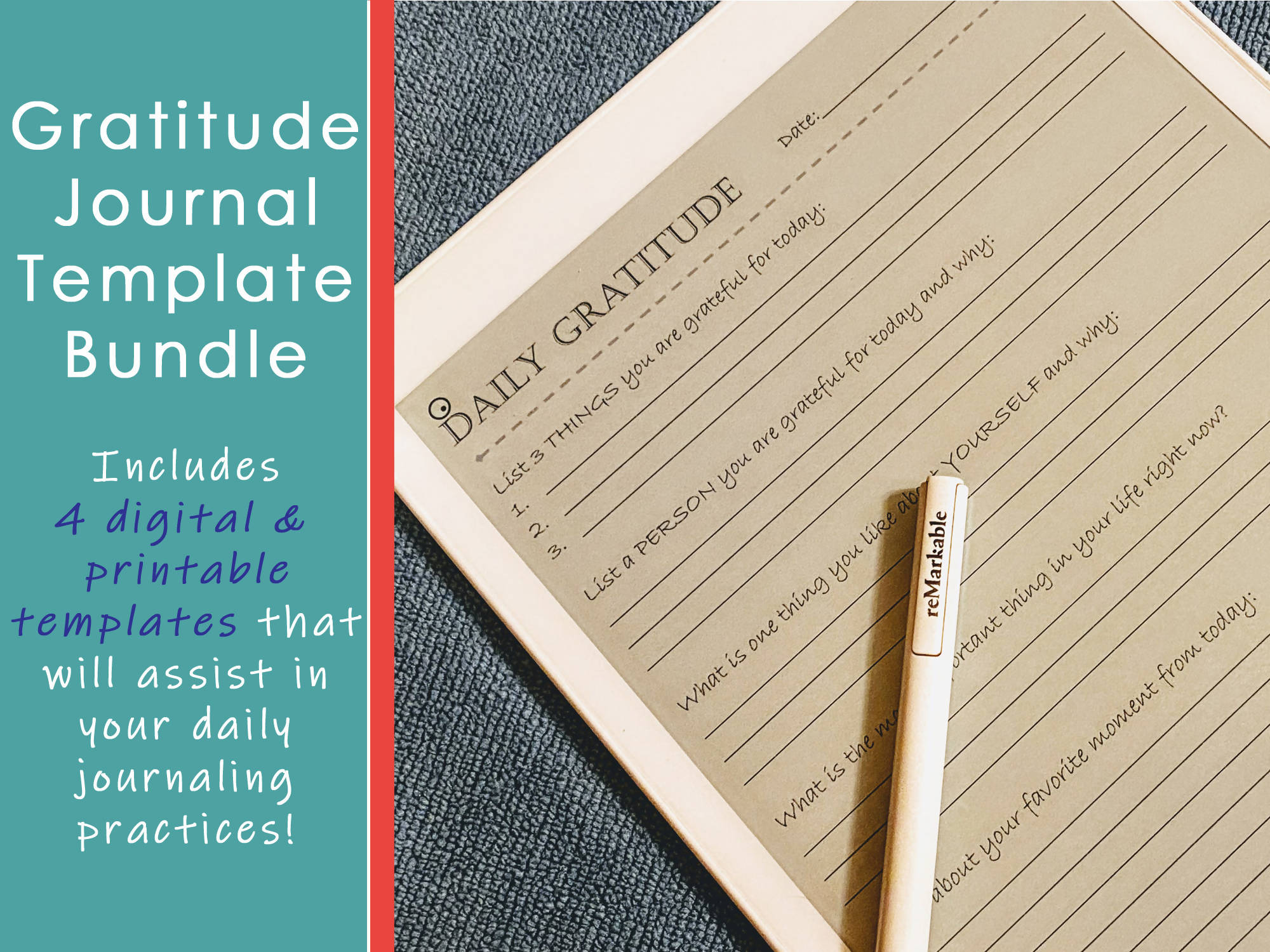 Just created a 5 minute journal template! : r/RemarkableTablet